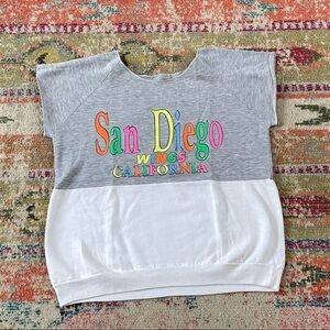 Vintage San Diego California 1980s Shortsleeve Jumper Pullover Sweatshirt